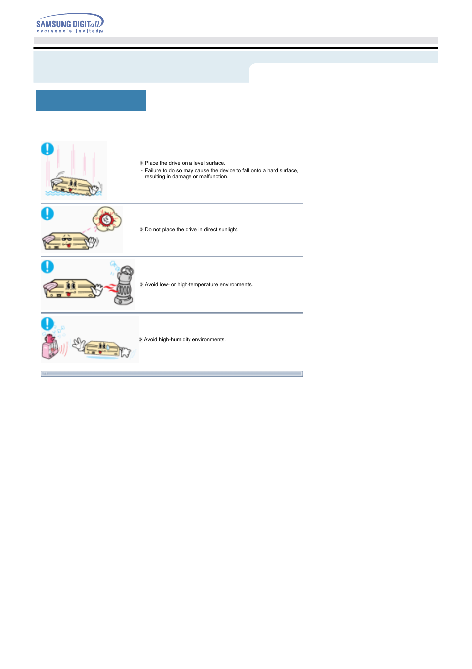 Safety precautions, Installation | Samsung SW-252BENB User Manual | Page 3 / 18