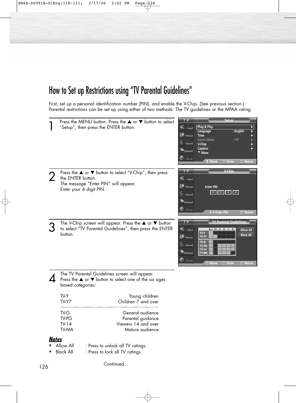Samsung HPS4253X-XAC User Manual | Page 126 / 144