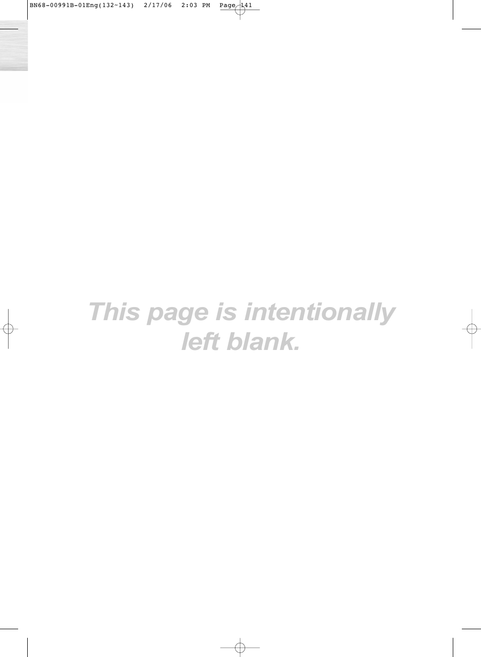 This page is intentionally left blank | Samsung HPS4253X-XAC User Manual | Page 141 / 144