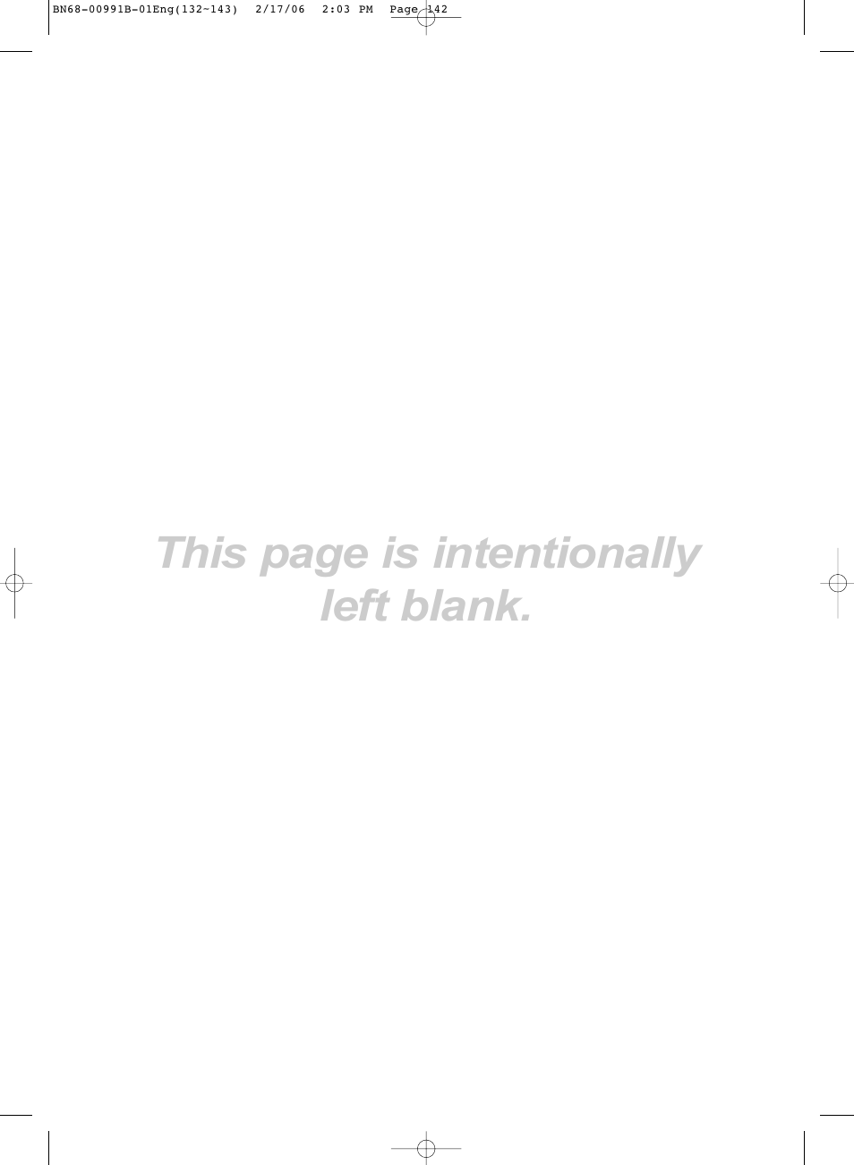 This page is intentionally left blank | Samsung HPS4253X-XAC User Manual | Page 142 / 144