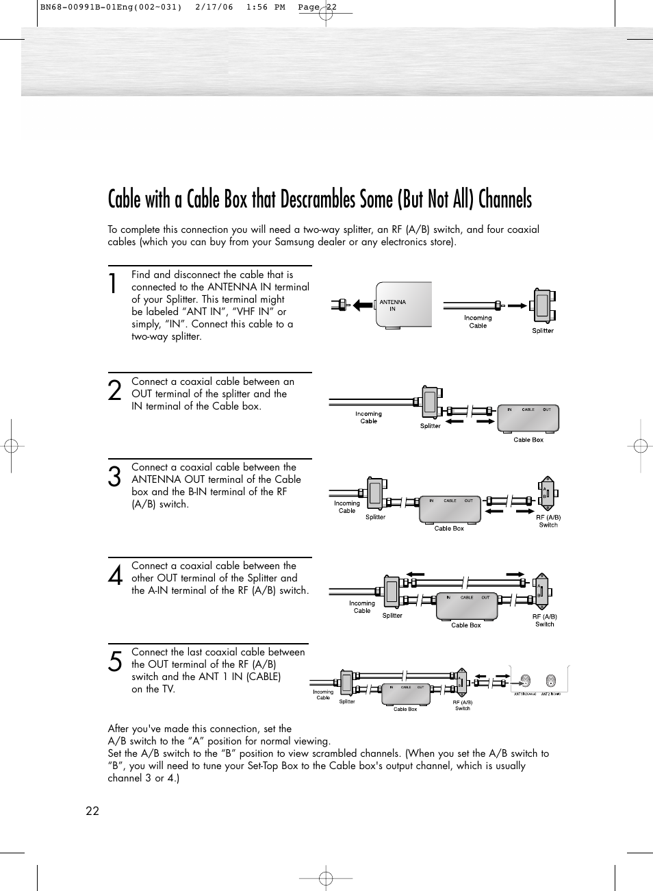 Samsung HPS4253X-XAC User Manual | Page 22 / 144