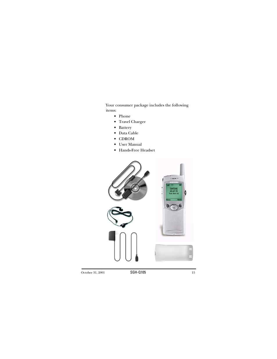 Your consumer package | Samsung SWGQ105SV-XAR User Manual | Page 15 / 118