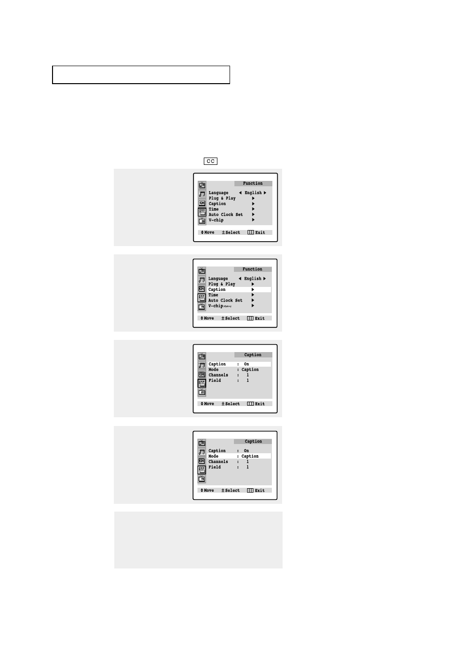 Viewing closed captions | Samsung TXM3298HFX-XAA User Manual | Page 58 / 74