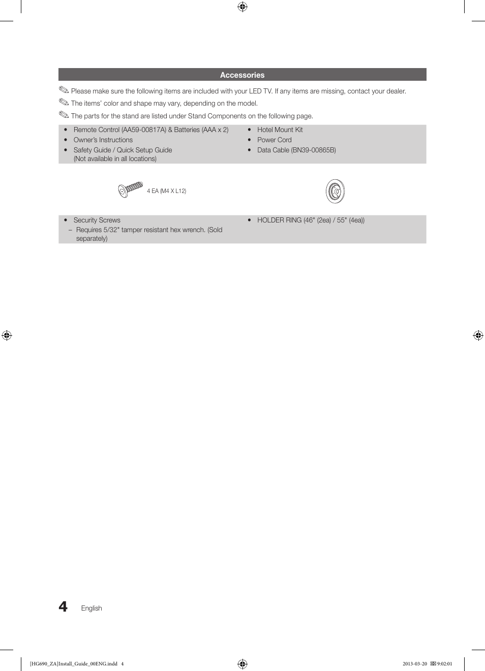 Samsung HG55NB690QFXZA User Manual | Page 4 / 48