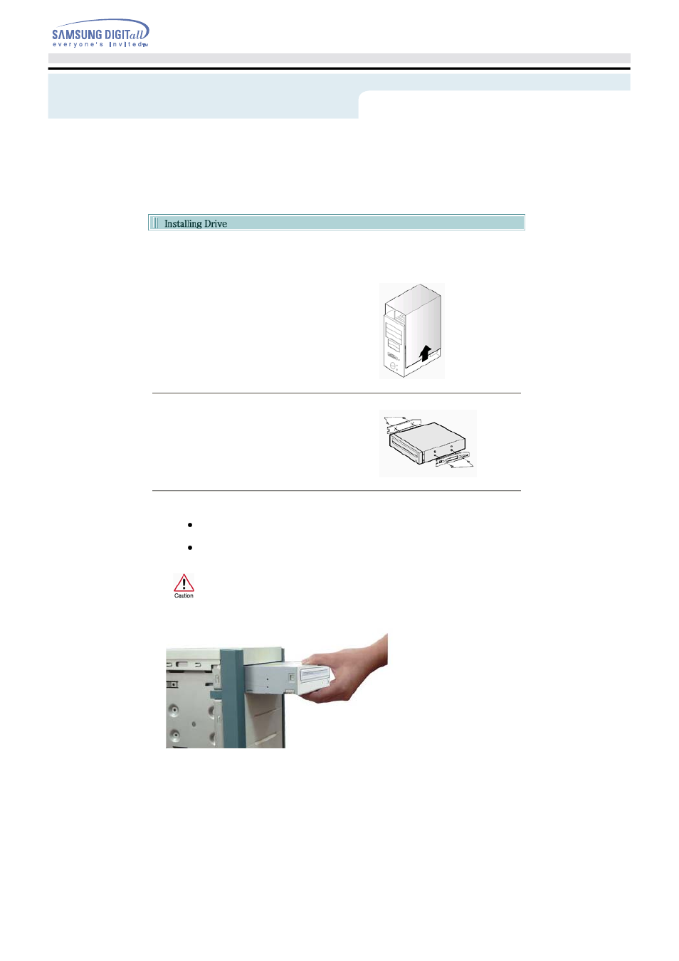 Installing dvd r/rw drive and connecting cables, Installing dvd r/rw drive, And connecting cables | Samsung TS-H552B-MIAH User Manual | Page 10 / 27