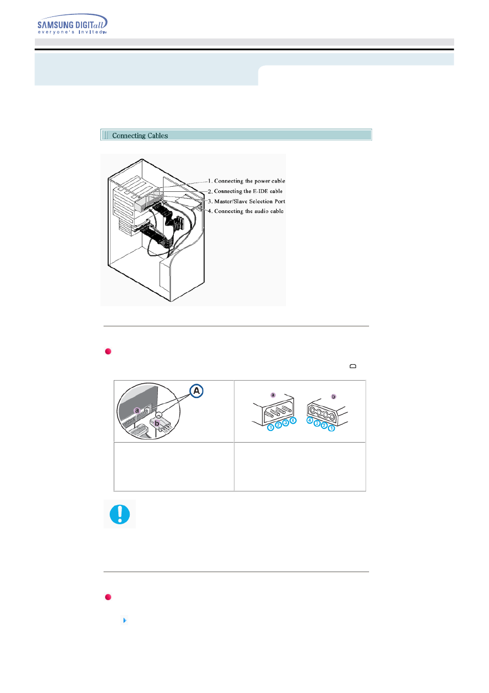 Installing dvd r/rw drive, And connecting cables | Samsung TS-H552B-MIAH User Manual | Page 11 / 27