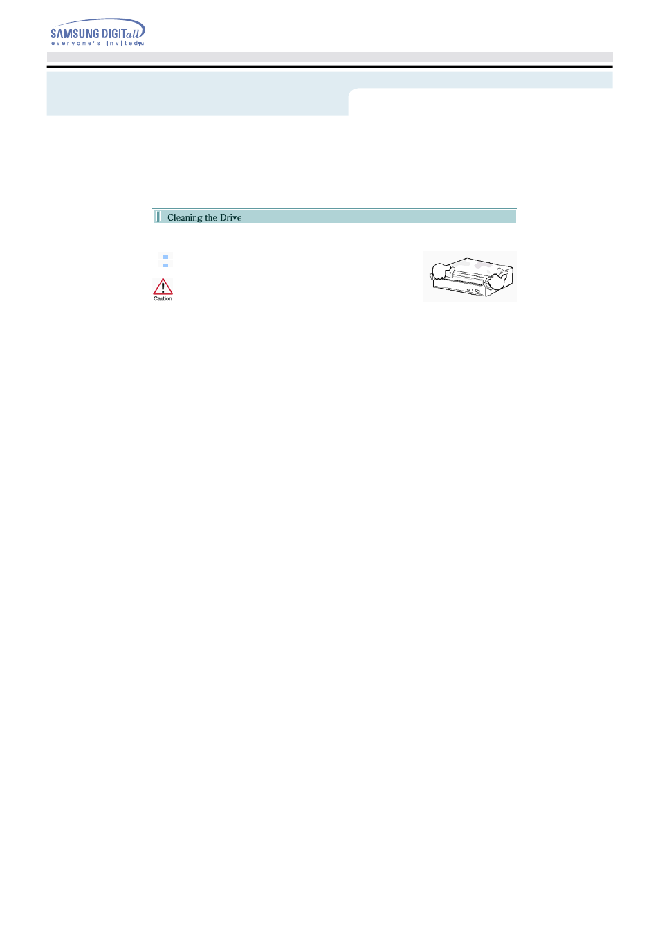 Storing/cleaning drive and disc | Samsung TS-H552B-MIAH User Manual | Page 21 / 27