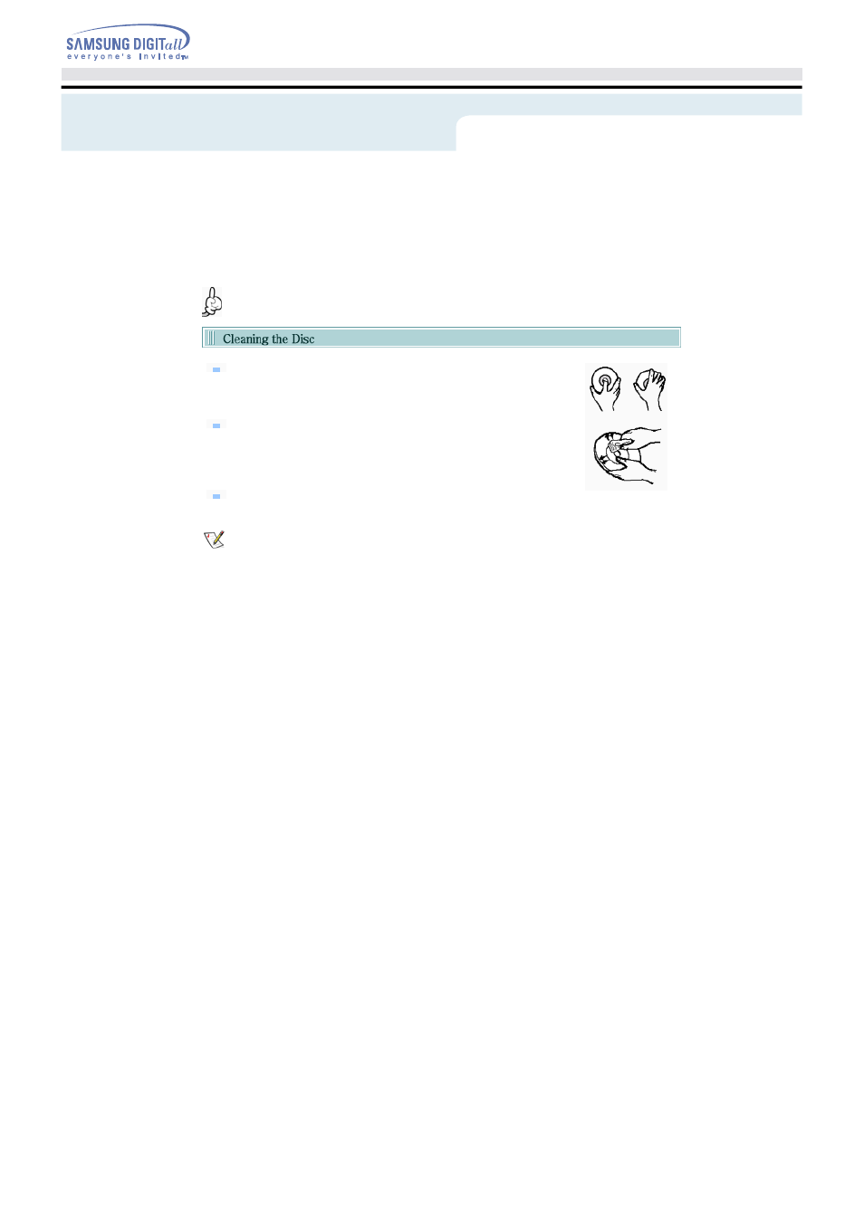 Storing/cleaning drive and disc | Samsung TS-H552B-MIAH User Manual | Page 23 / 27