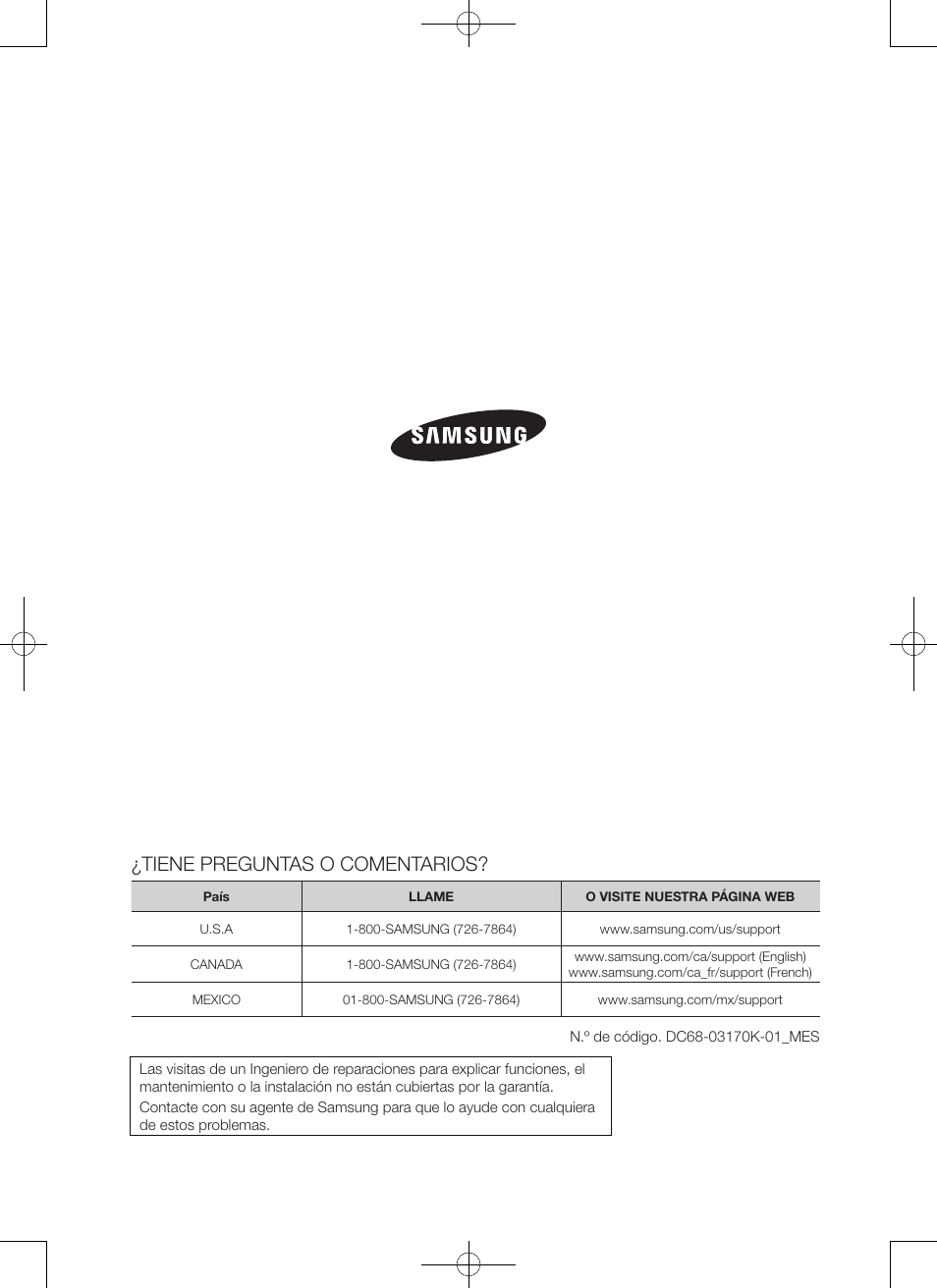 Tiene preguntas o comentarios | Samsung DV56H9100EW-A2 User Manual | Page 132 / 132