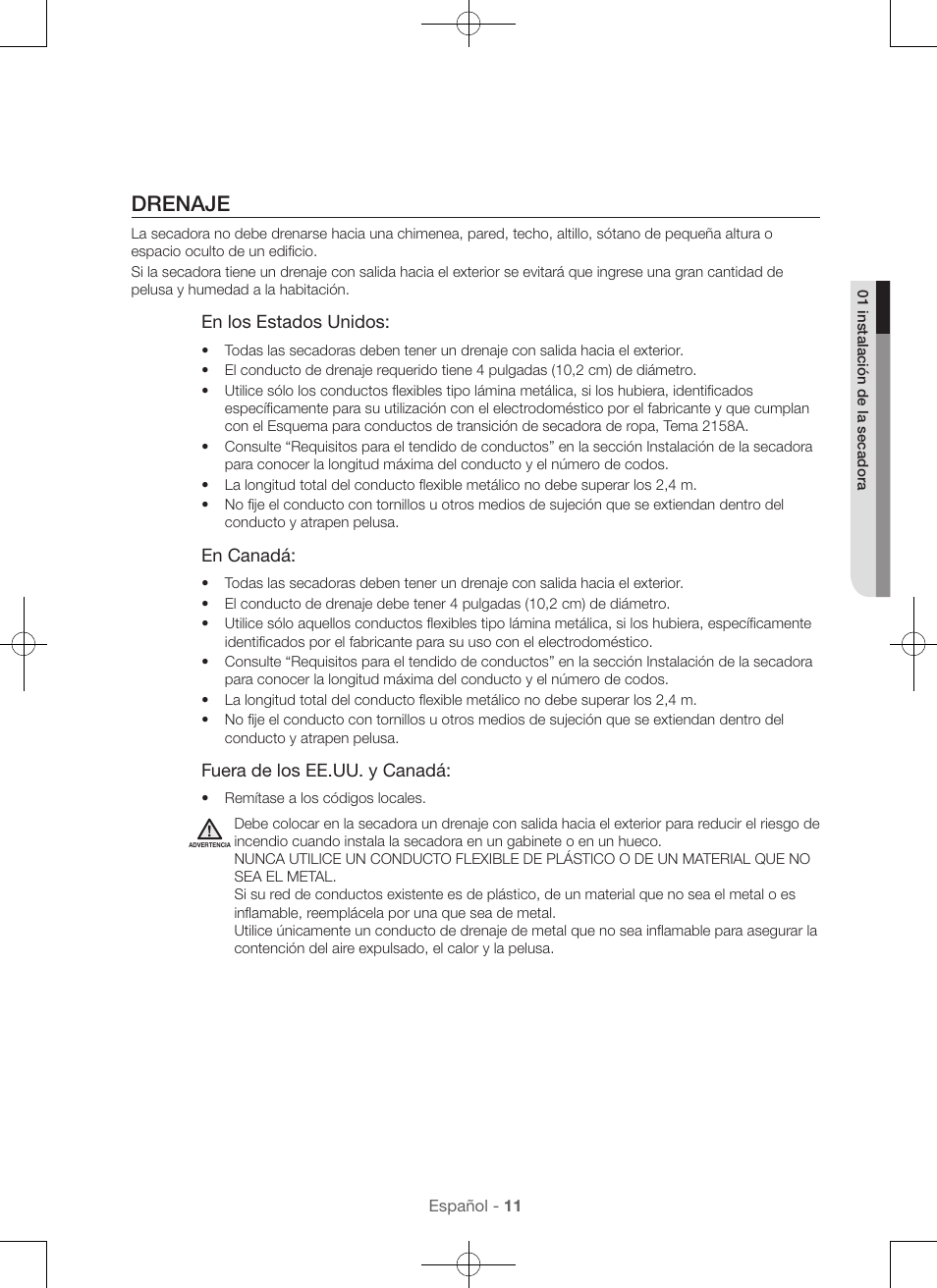 Drenaje | Samsung DV56H9100EW-A2 User Manual | Page 99 / 132