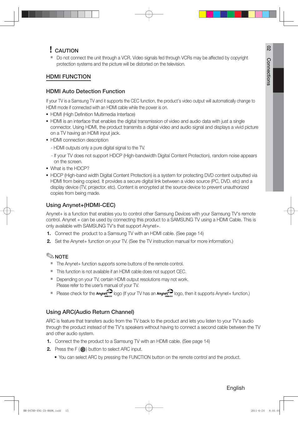 Samsung MM-D470D-ZA User Manual | Page 15 / 41