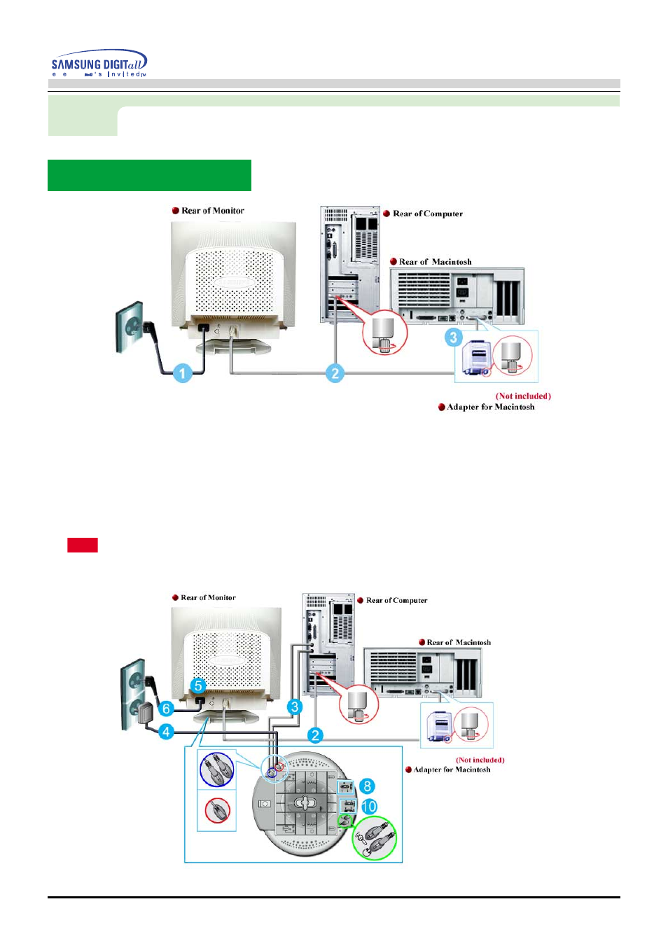 Connecting your monitor | Samsung AV17LS7L User Manual | Page 13 / 64