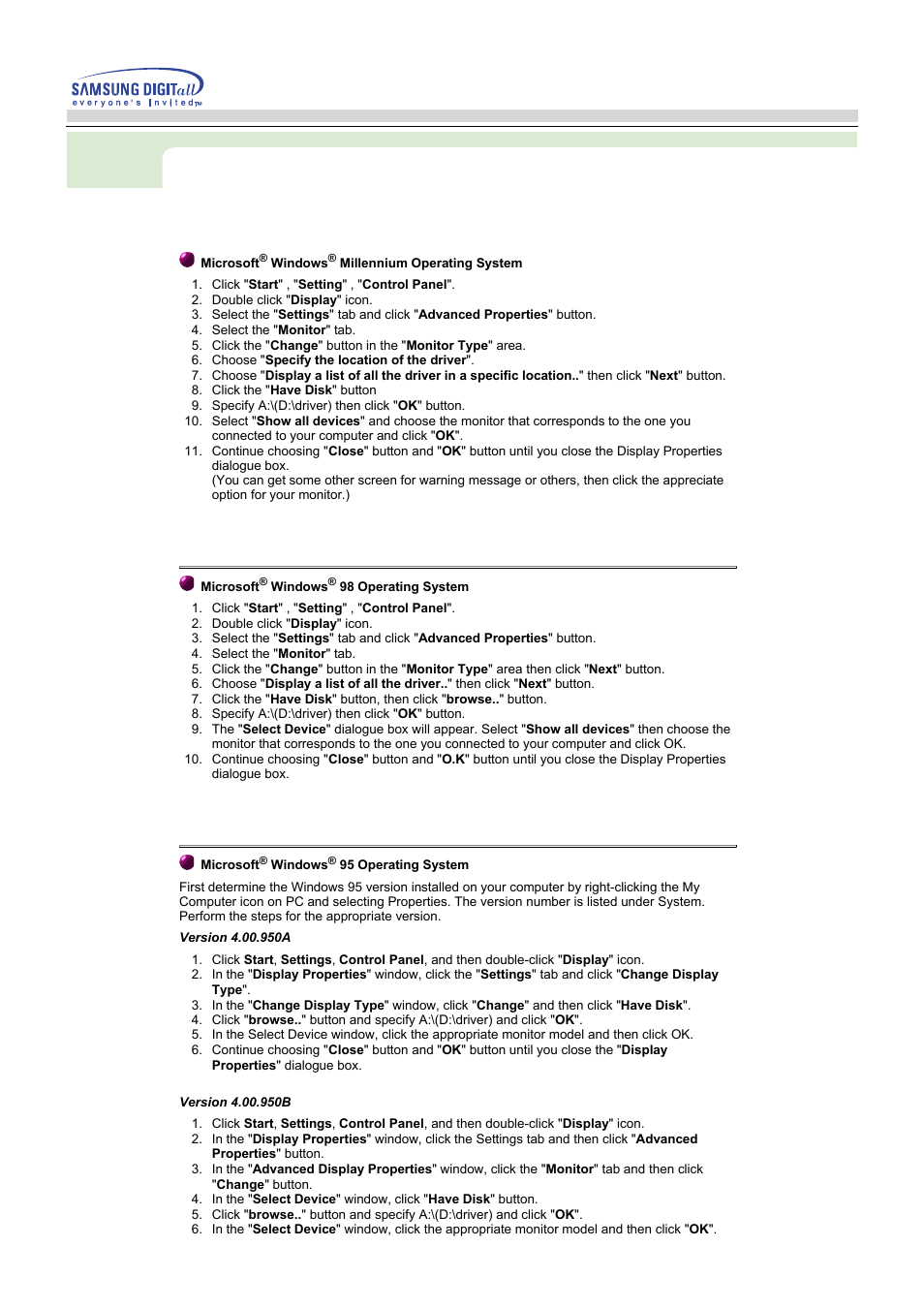 Setup | Samsung AV17LS7L User Manual | Page 20 / 64