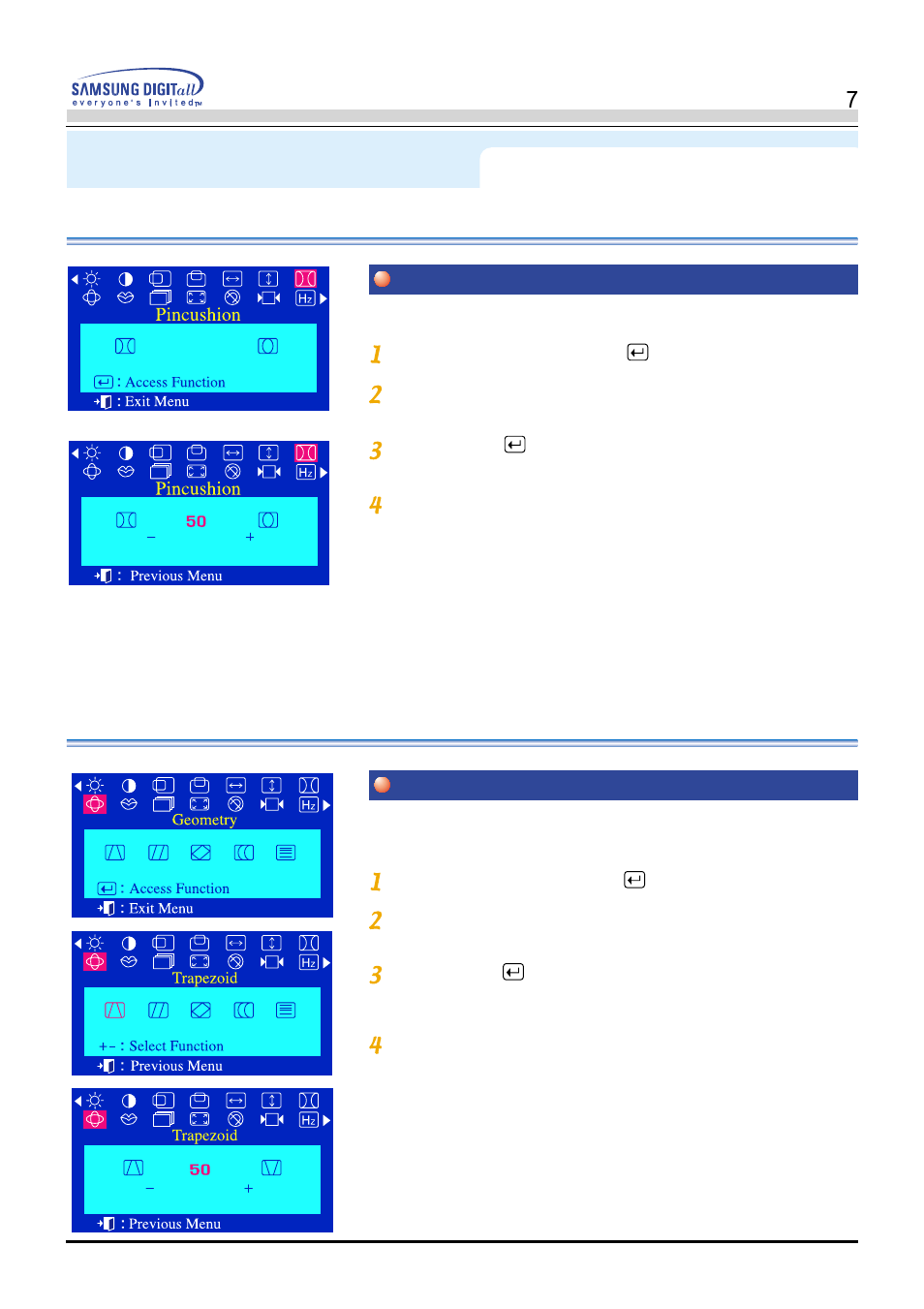 Menu how to adjust | Samsung AV17LS7L User Manual | Page 29 / 64