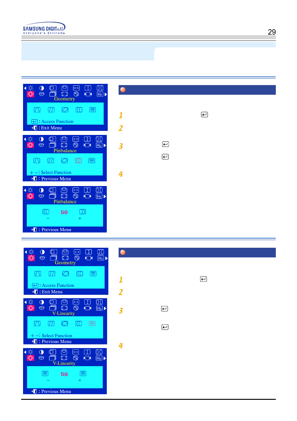 Menu how to adjust, On screen display (osd) menu system | Samsung AV17LS7L User Manual | Page 31 / 64