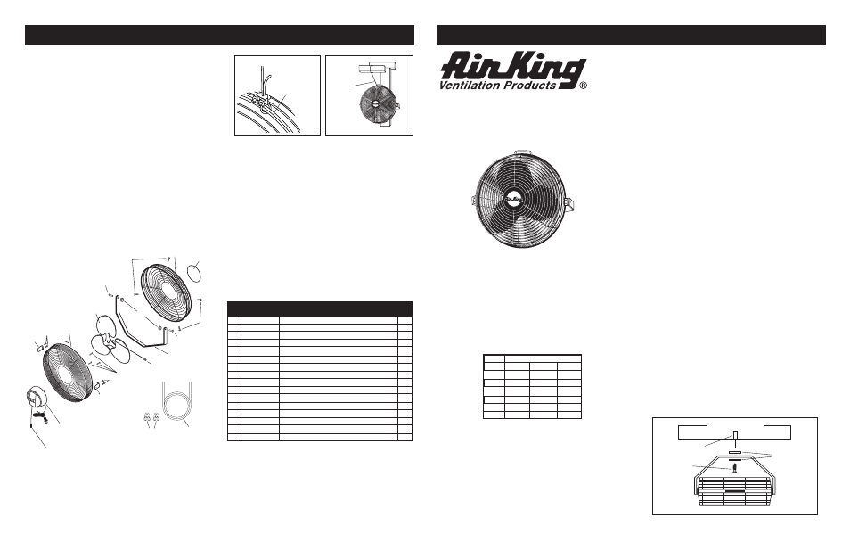 Air King 9314 User Manual | 2 pages