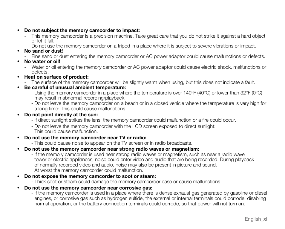 Samsung SC-MX20E-QVC User Manual | Page 11 / 125