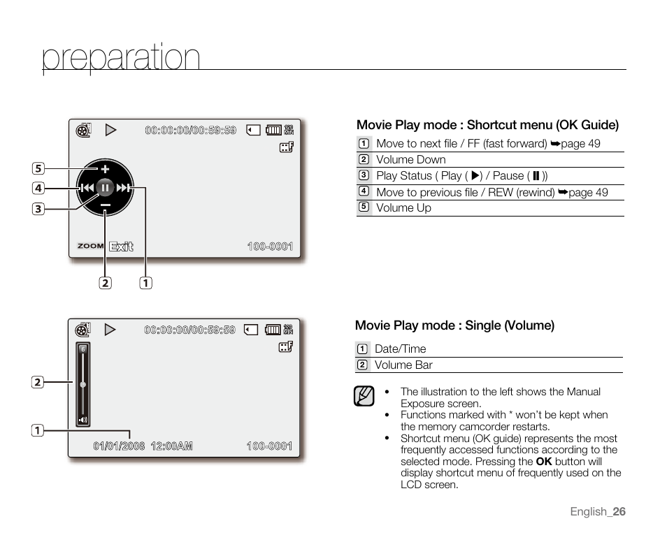 Preparation | Samsung SC-MX20E-QVC User Manual | Page 36 / 125