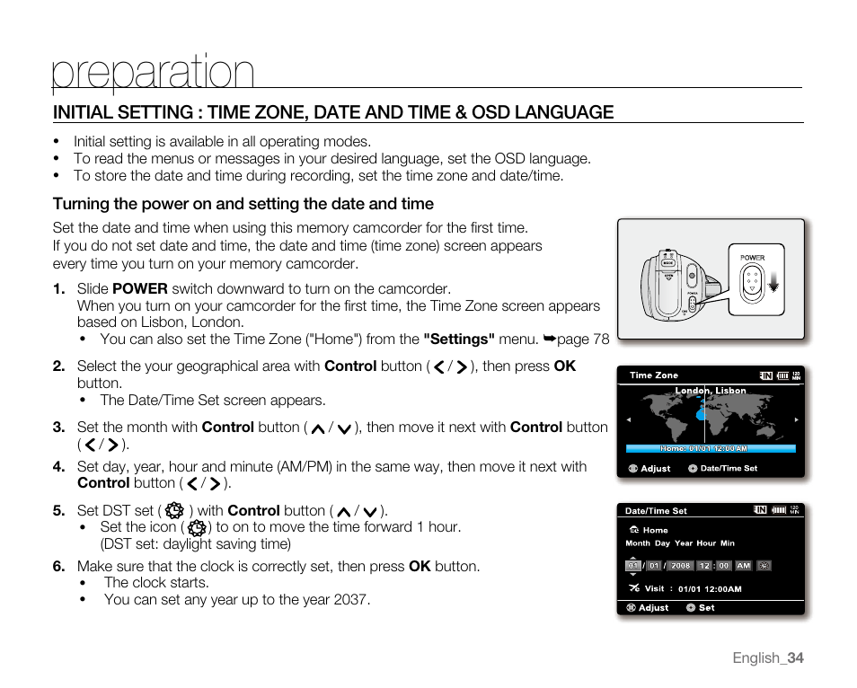 Preparation | Samsung SC-MX20E-QVC User Manual | Page 44 / 125