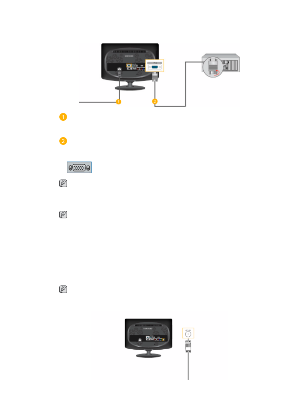 Connecting to a macintosh, Connecting to other devices, Connecting tv | Samsung LS23CFUKFV-ZA User Manual | Page 20 / 86
