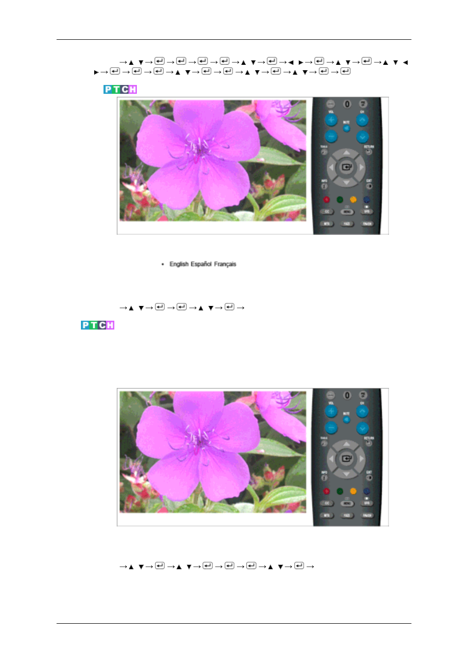 Language, Time, Clock | Clock mode | Samsung LS23CFUKFV-ZA User Manual | Page 55 / 86