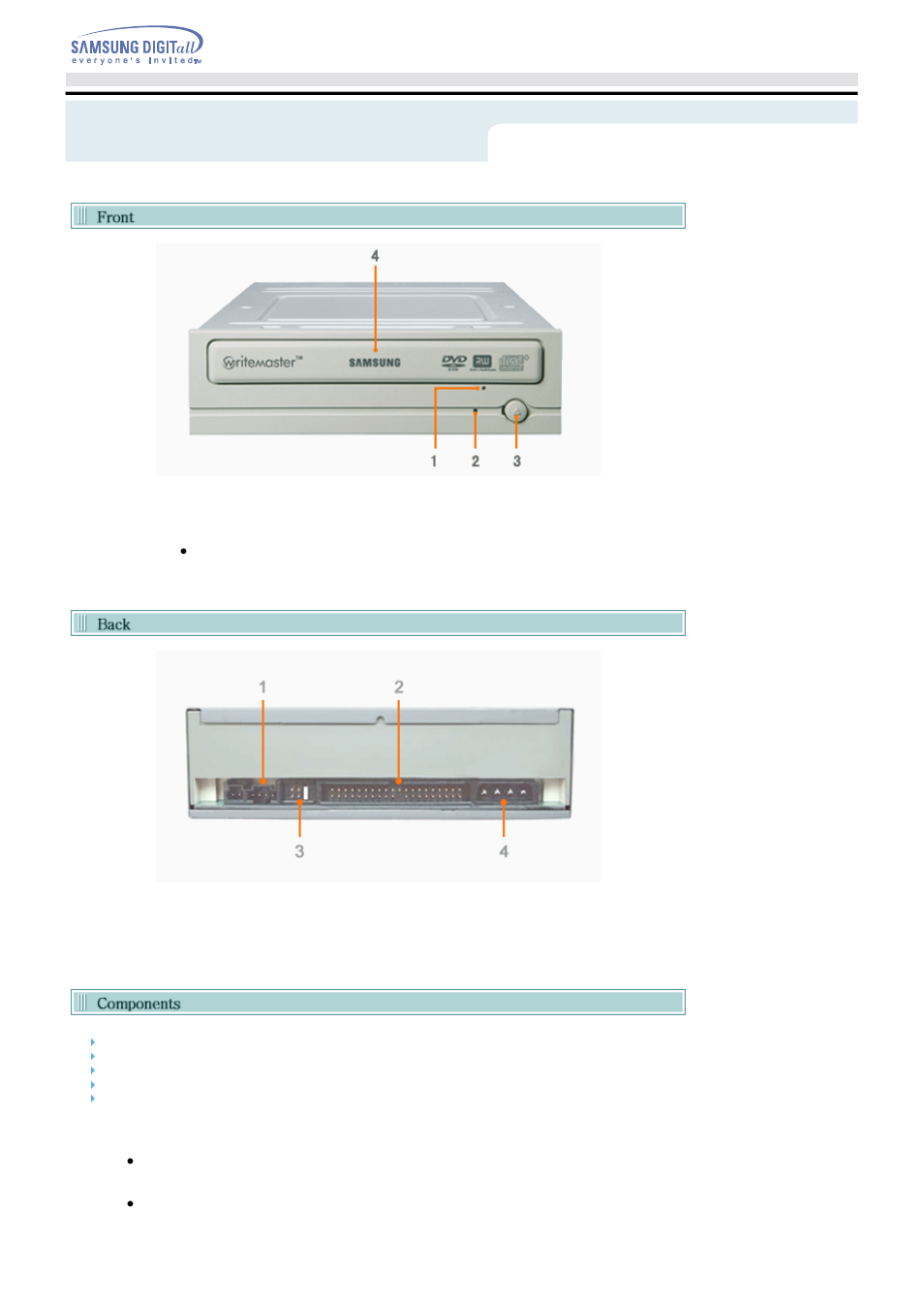 Features | Samsung SH-W162L-LCAH User Manual | Page 8 / 32