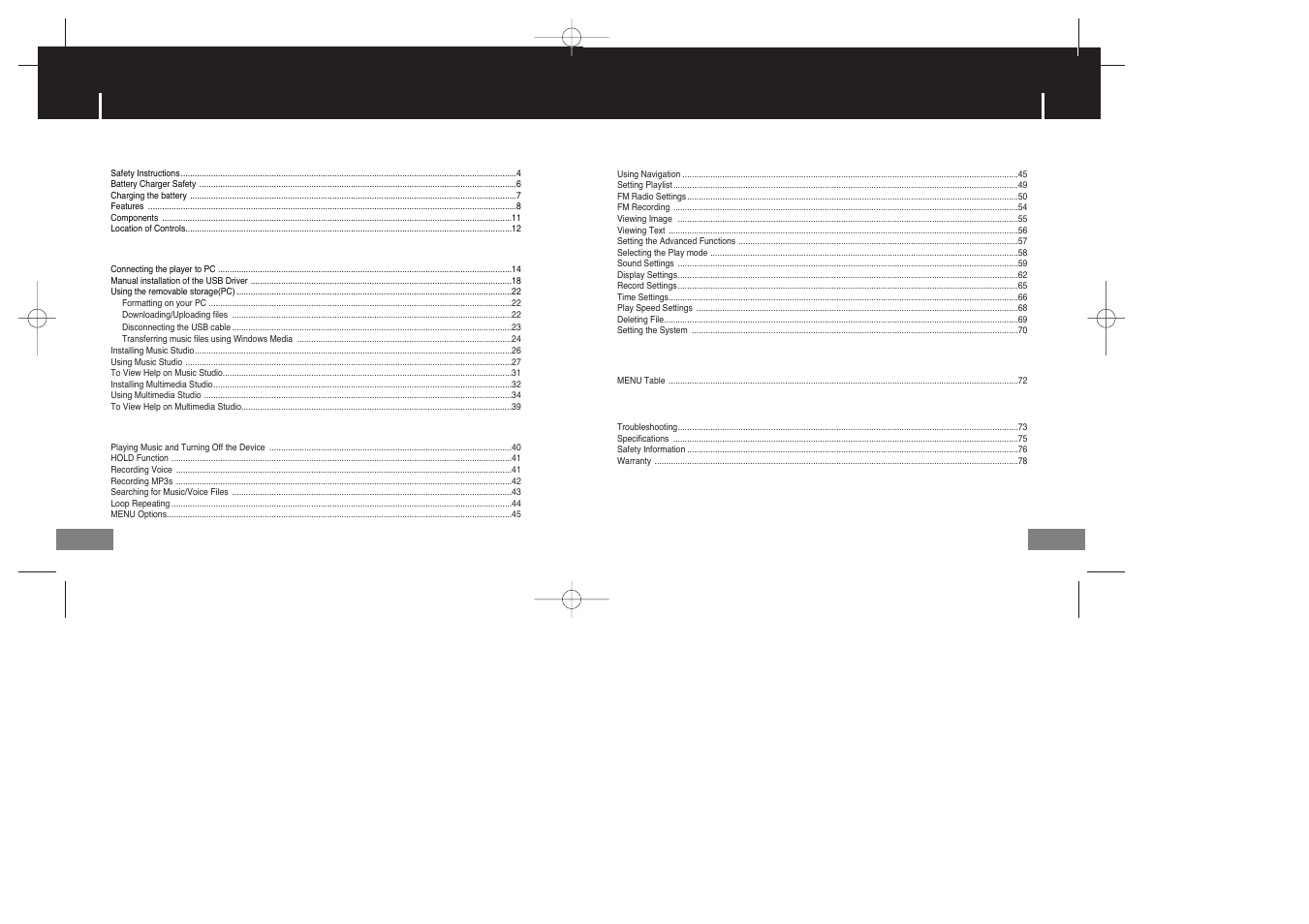 Samsung YP-T7X-XAA User Manual | Page 2 / 42