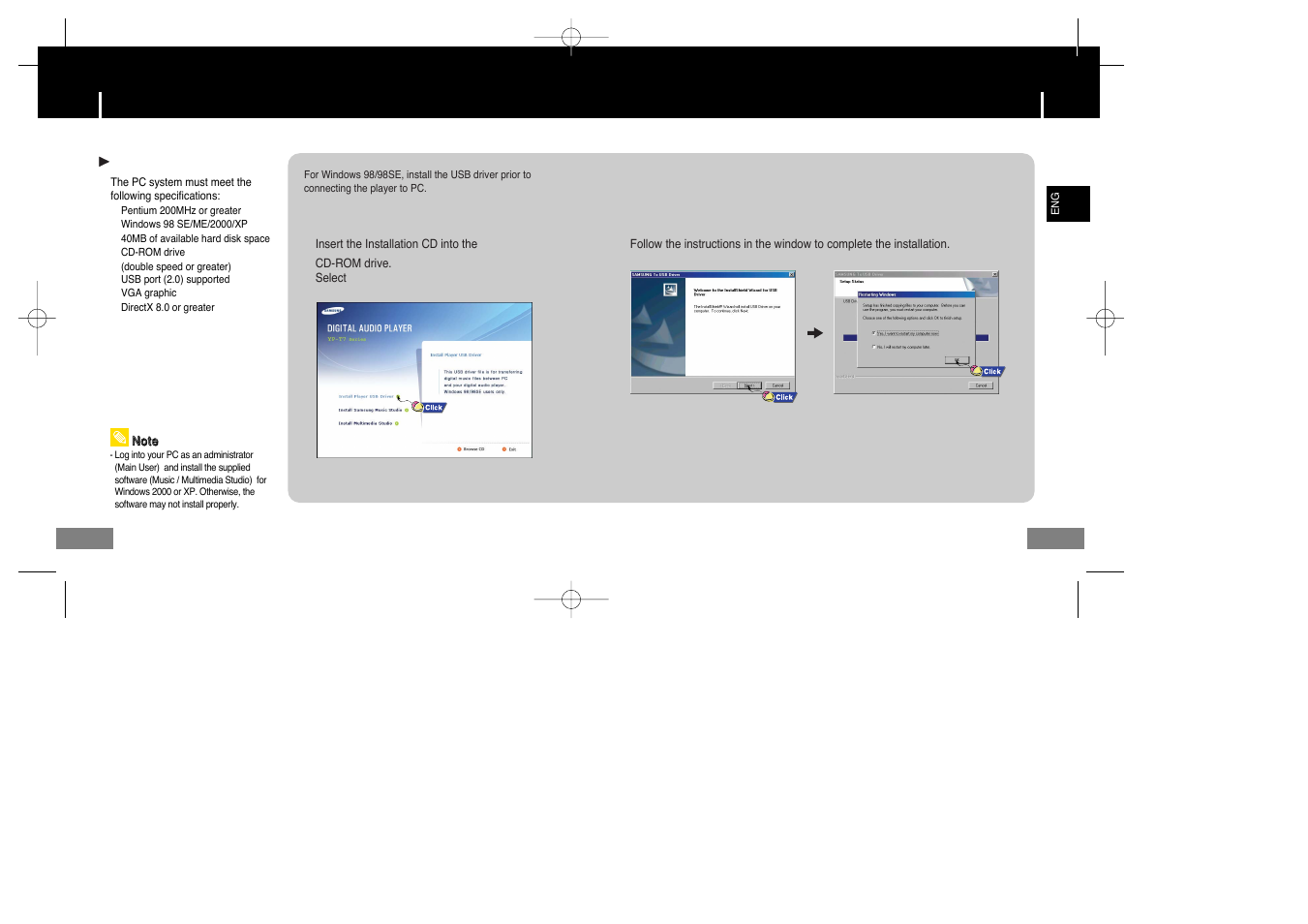 Connection to computer, Connecting the player to your pc | Samsung YP-T7X-XAA User Manual | Page 8 / 42