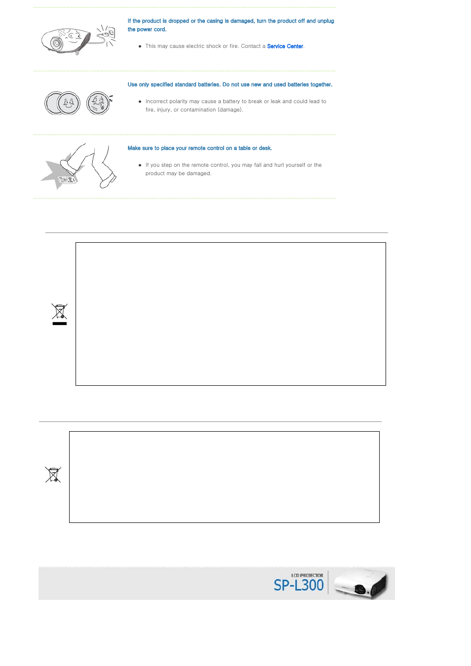 Samsung SPL300WX-ZA User Manual | Page 6 / 39