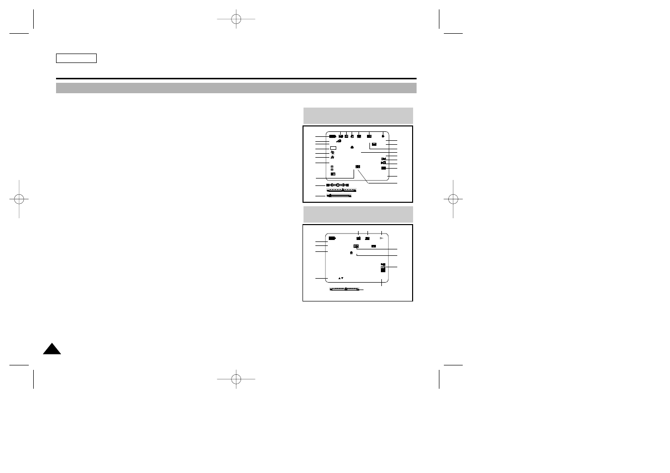 Getting to know your camcorder, Osd (on screen display in camera and player modes), English | Osd in camera mode, Osd in player mode | Samsung SC-D27-XAA User Manual | Page 22 / 109