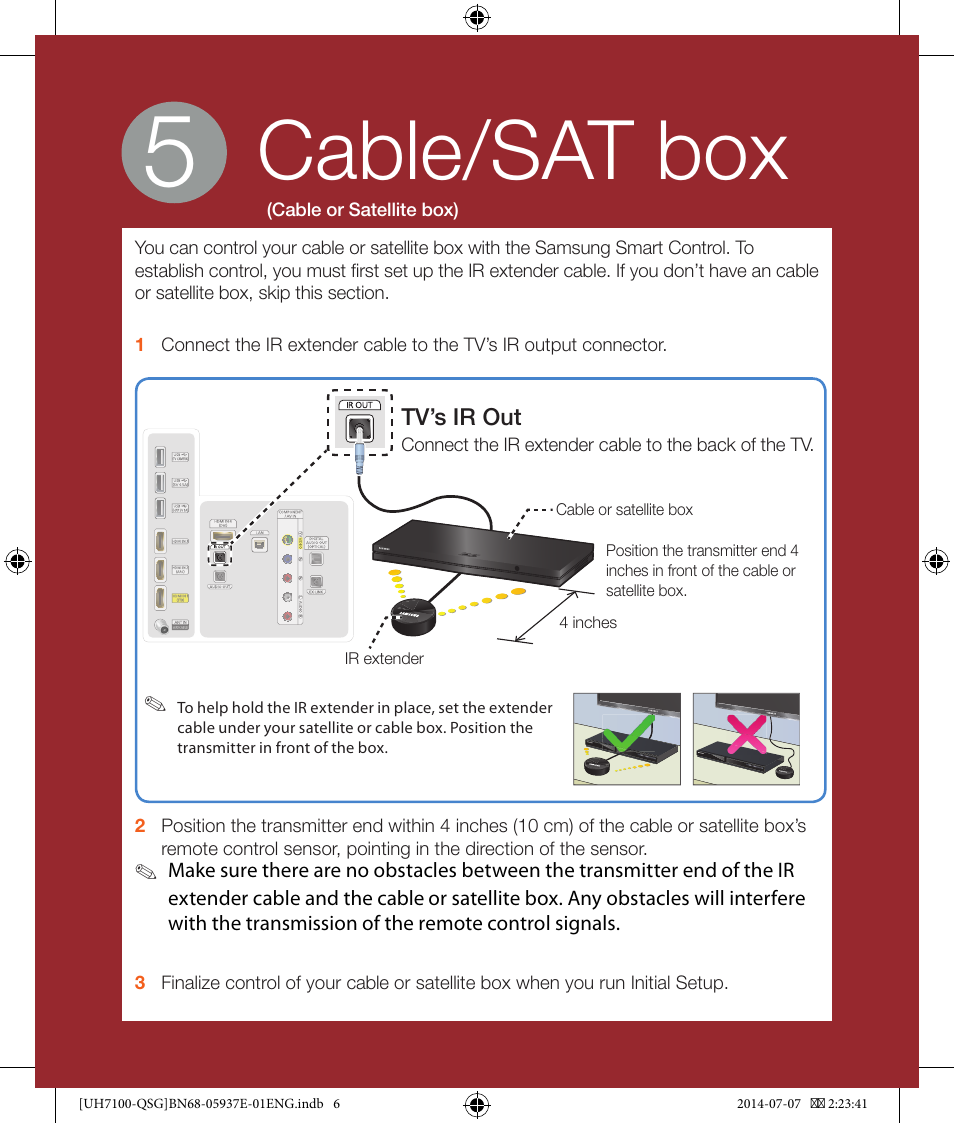 Cable/sat box | Samsung UN65H7100AFXZA User Manual | Page 6 / 12