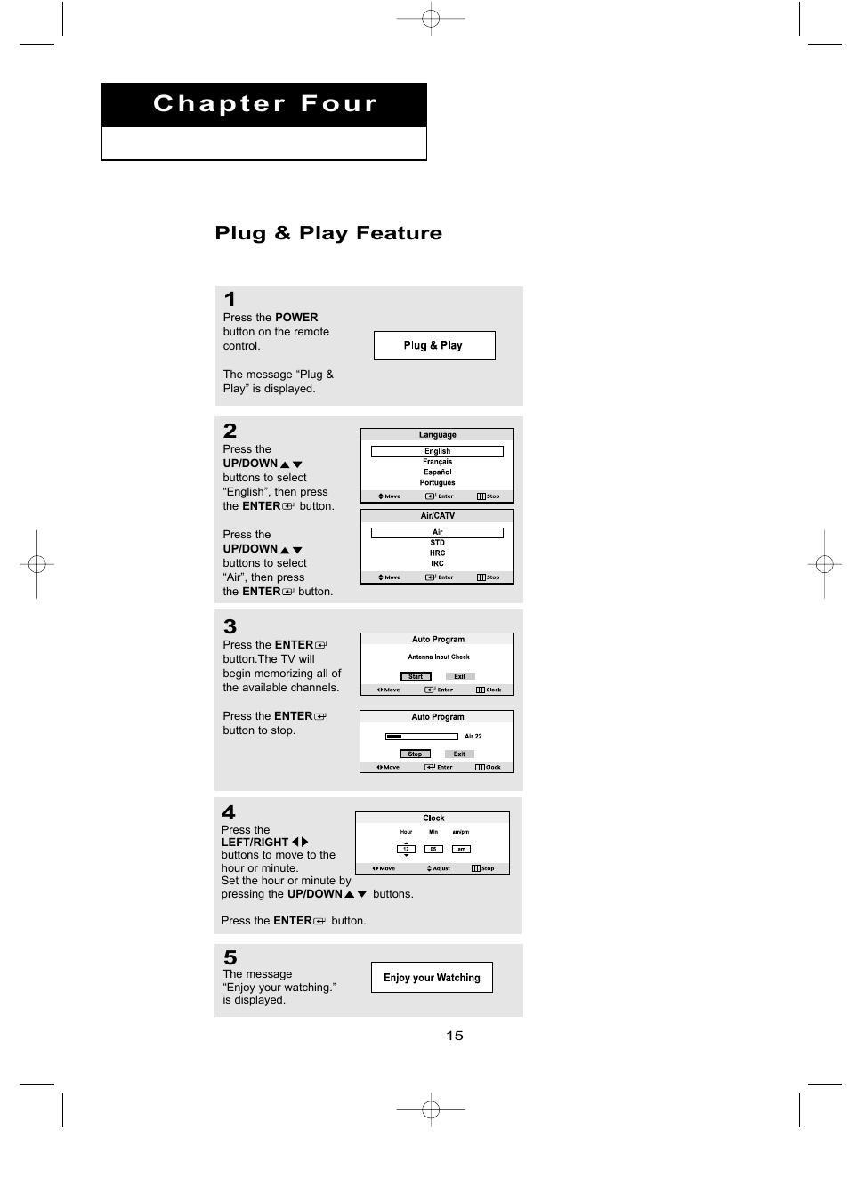 Plug & play feature | Samsung LTN1535X-XAX User Manual | Page 22 / 50