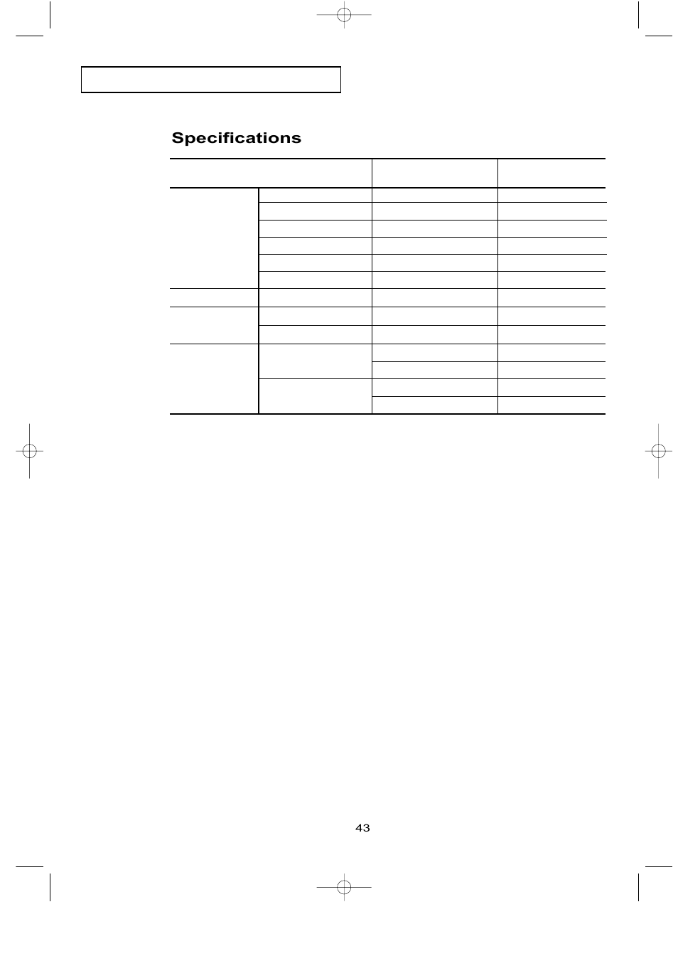 Specifications | Samsung LTN1535X-XAX User Manual | Page 50 / 50