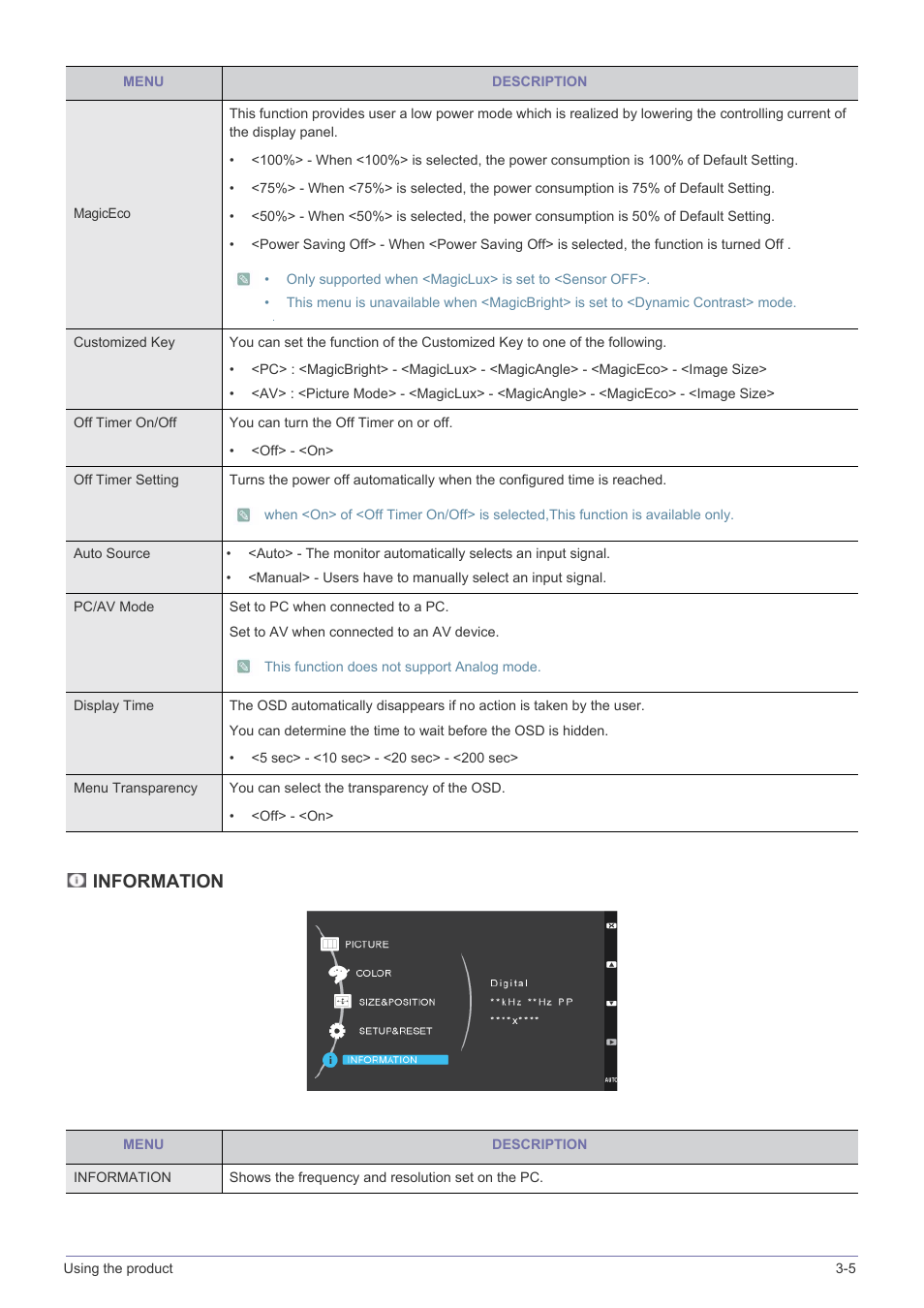 Information | Samsung LS23WHUKFK-ZA User Manual | Page 31 / 45