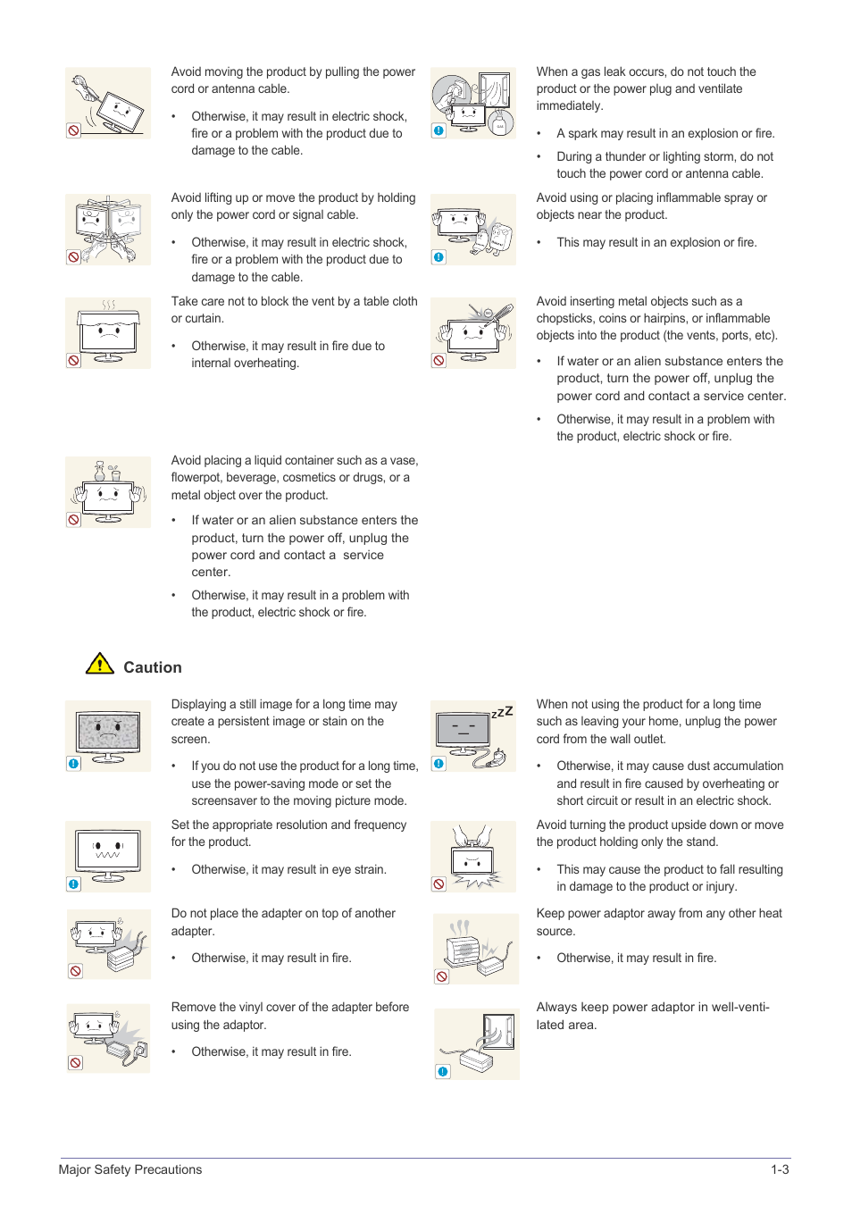 Caution | Samsung LS23WHUKFK-ZA User Manual | Page 9 / 45