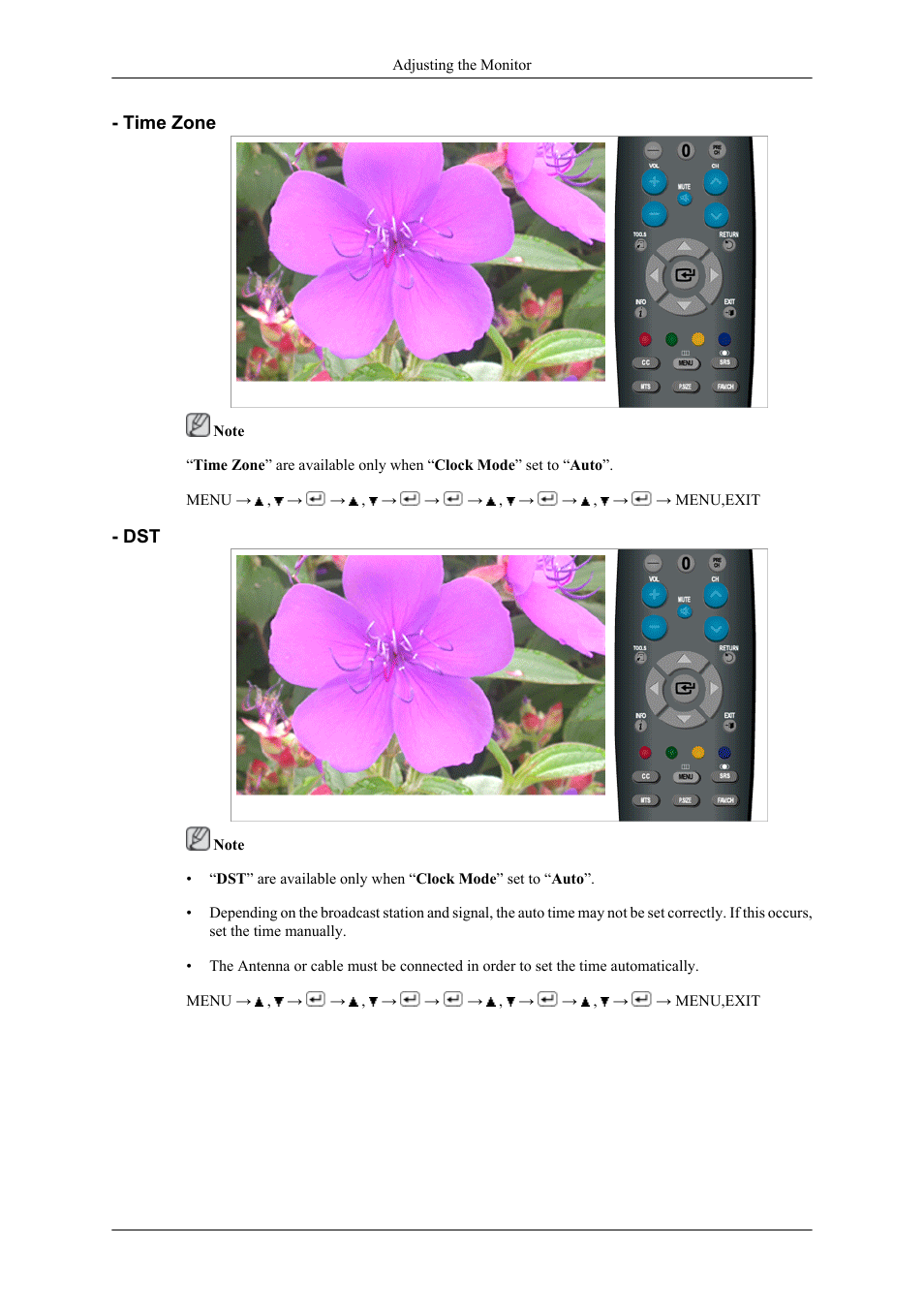 Time zone | Samsung LS22TDNSUVD-ZA User Manual | Page 55 / 88