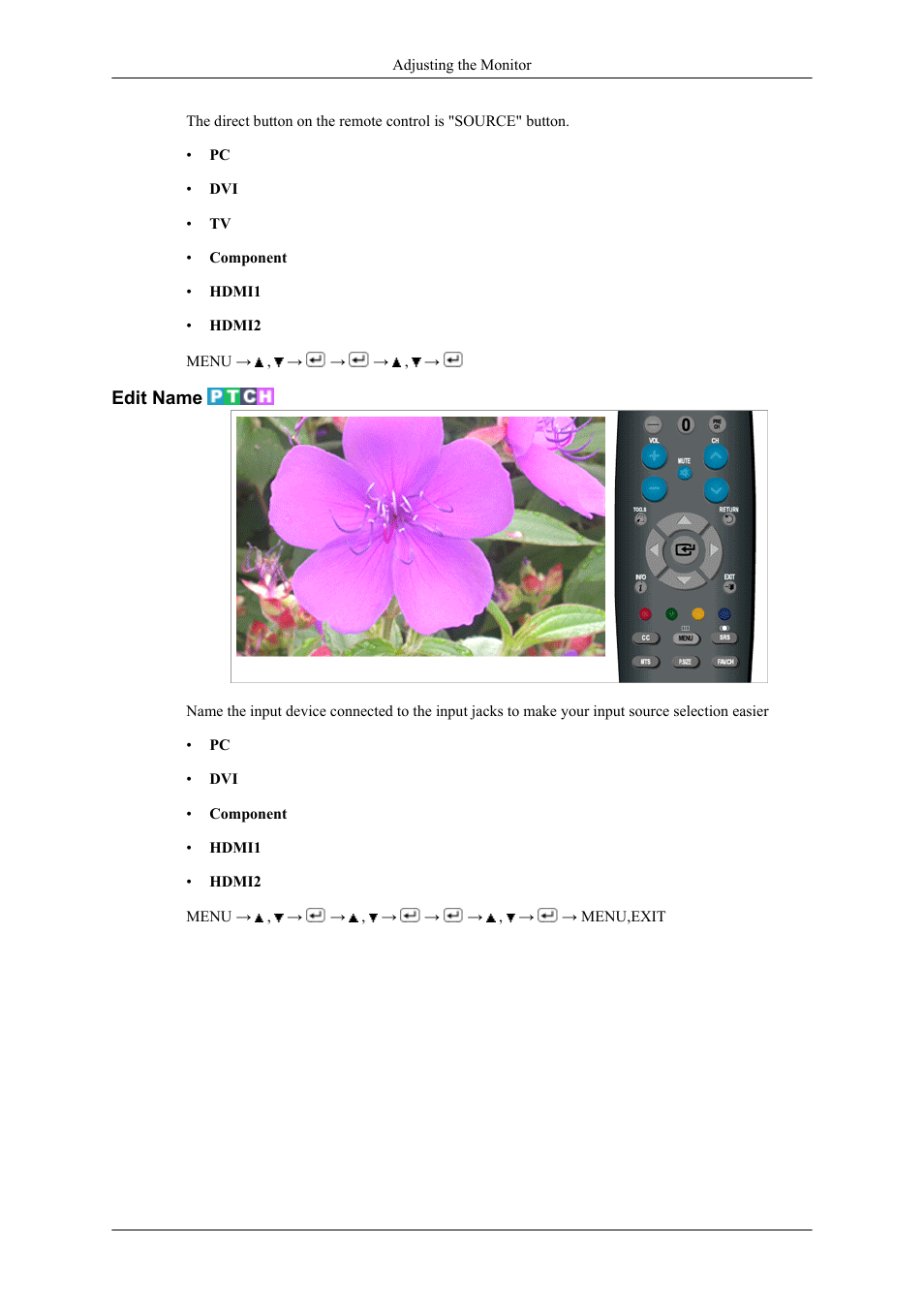 Edit name | Samsung LS22TDNSUVD-ZA User Manual | Page 65 / 88