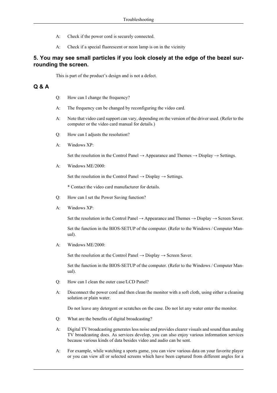 Q & a | Samsung LS22TDNSUVD-ZA User Manual | Page 70 / 88