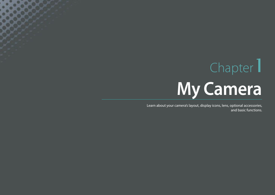 Chapter 1, My camera, Chapter | Samsung EV-NXF1ZZB1QUS User Manual | Page 27 / 199