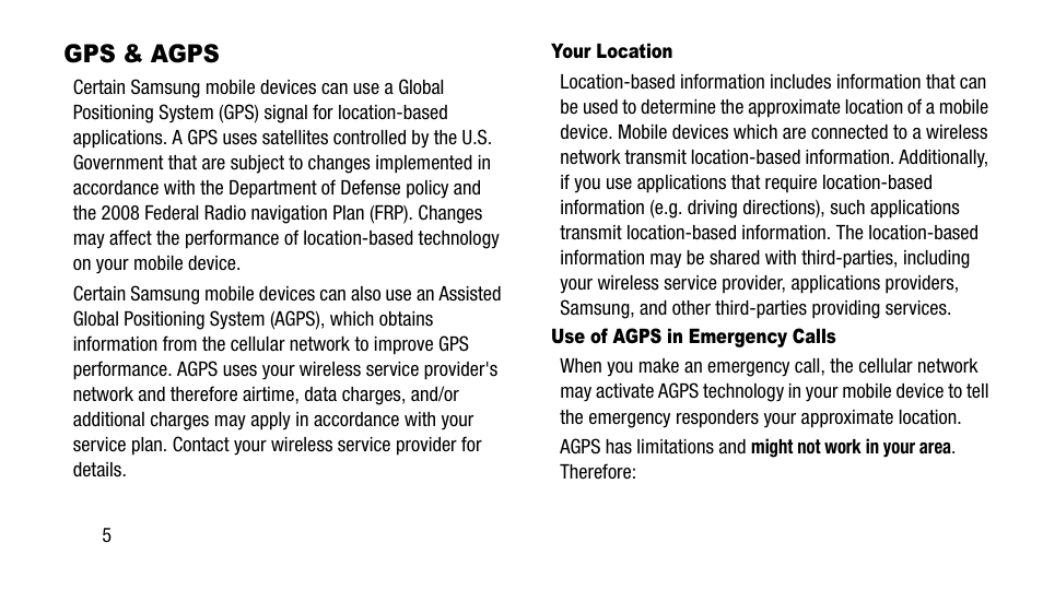 Gps & agps | Samsung SM-G900AZKZAIO User Manual | Page 12 / 19