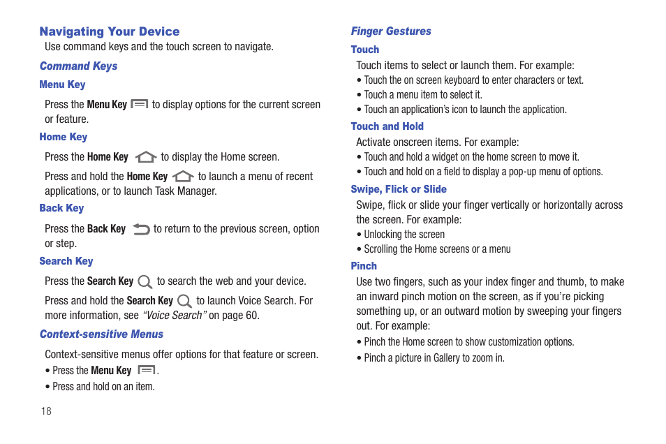 Navigating your device | Samsung SCH-I800BKAVZW User Manual | Page 25 / 162