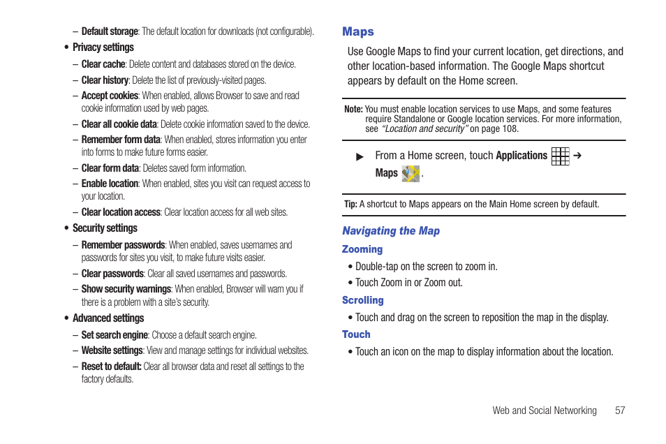 Maps | Samsung SCH-I800BKAVZW User Manual | Page 63 / 162