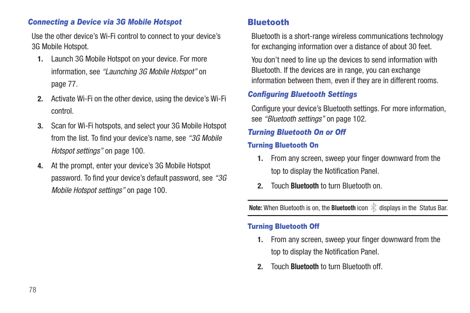 Bluetooth | Samsung SCH-I800BKAVZW User Manual | Page 84 / 162