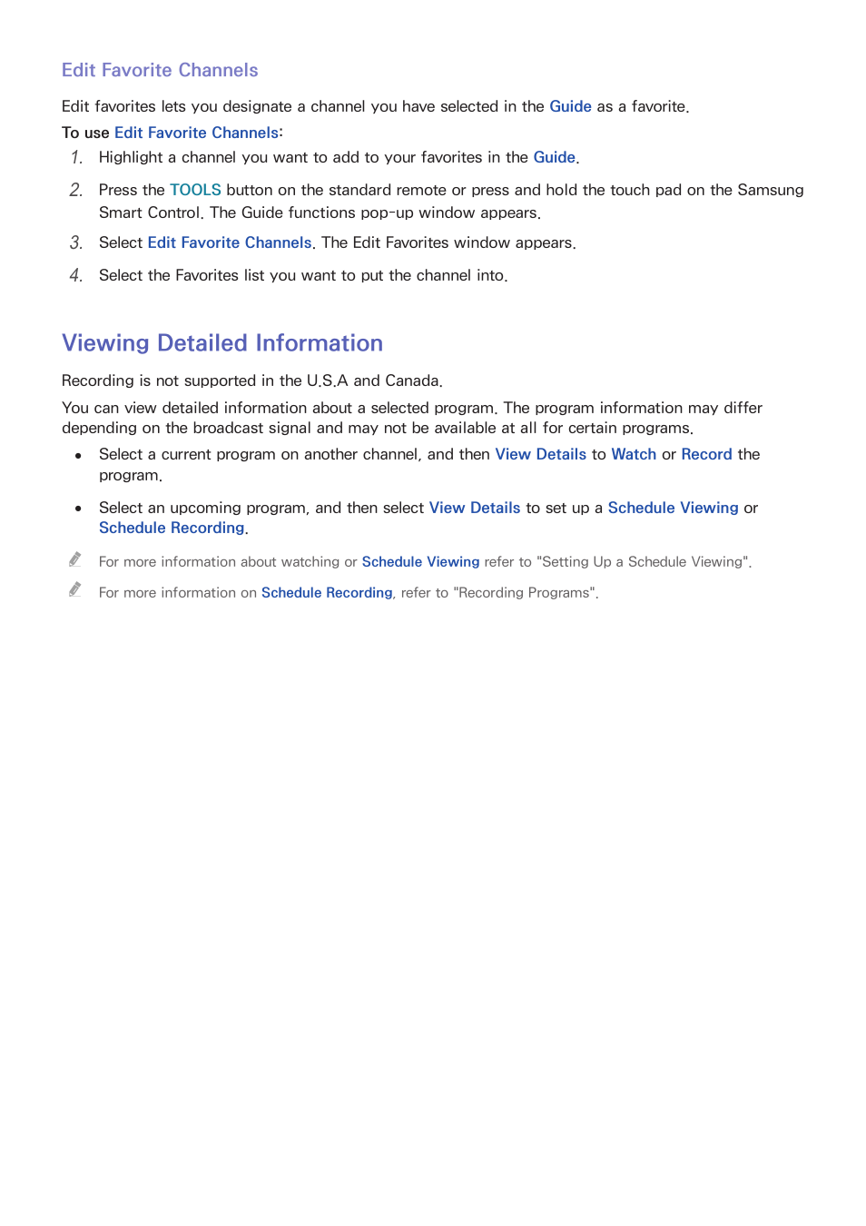 111 viewing detailed information, Viewing detailed information | Samsung UN32H5500AFXZA User Manual | Page 117 / 225