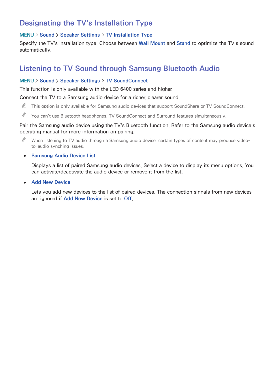 160 designating the tv's installation type, Designating the tv's installation type | Samsung UN32H5500AFXZA User Manual | Page 166 / 225