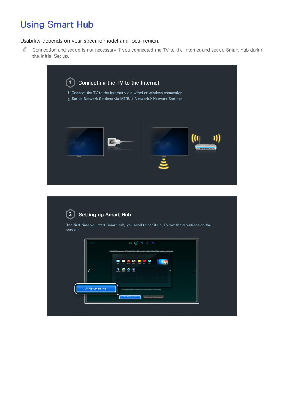 Quick guide, Using smart hub | Samsung UN32H5500AFXZA User Manual | Page 7 / 225