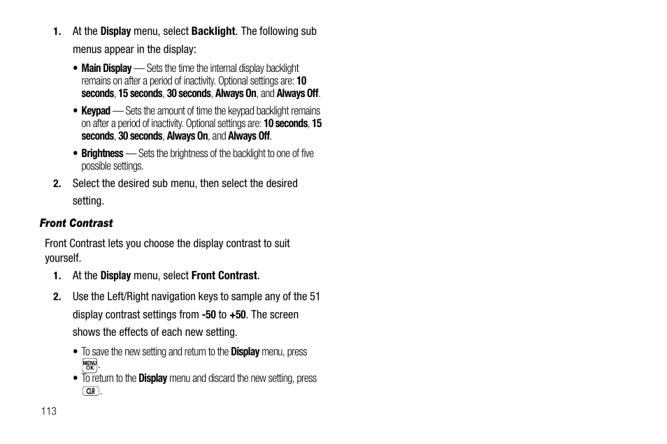 Front contrast | Samsung SEC-R470NBAUSC User Manual | Page 116 / 160