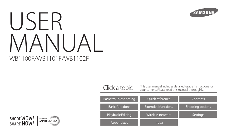Samsung EC-WB1100BPRUS User Manual | 147 pages
