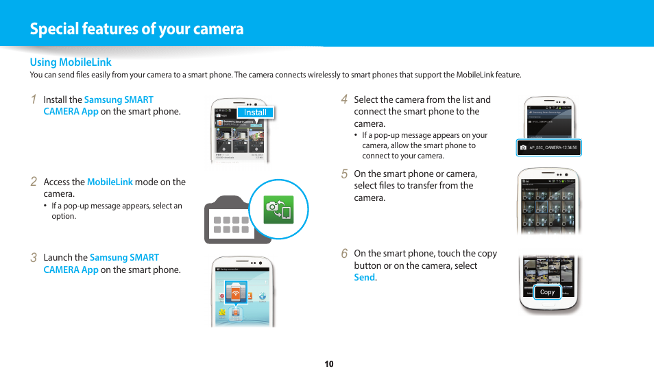 Special features of your camera | Samsung EC-WB1100BPRUS User Manual | Page 11 / 147