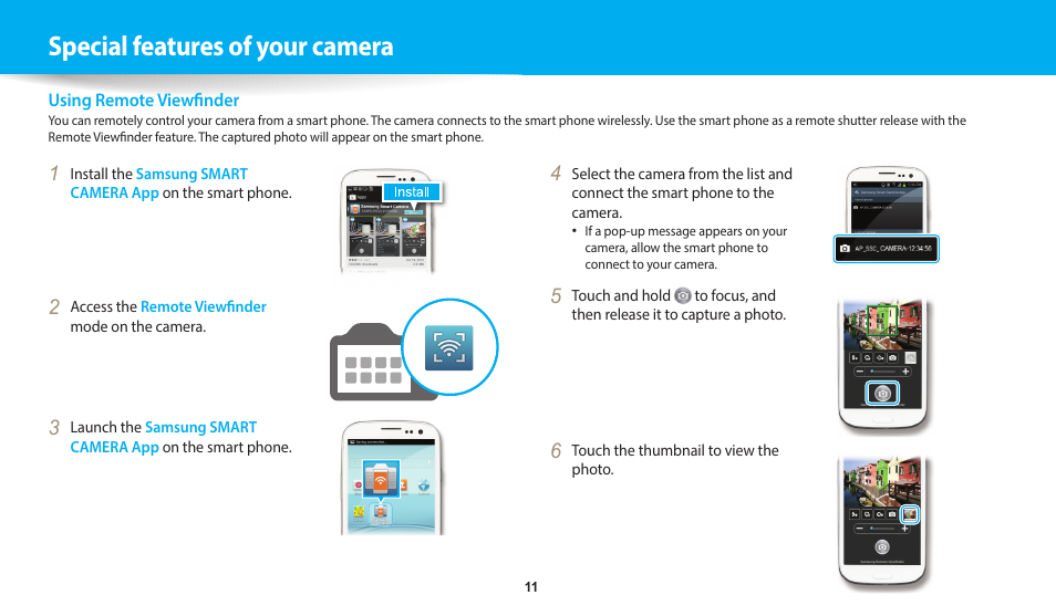 Special features of your camera | Samsung EC-WB1100BPRUS User Manual | Page 12 / 147
